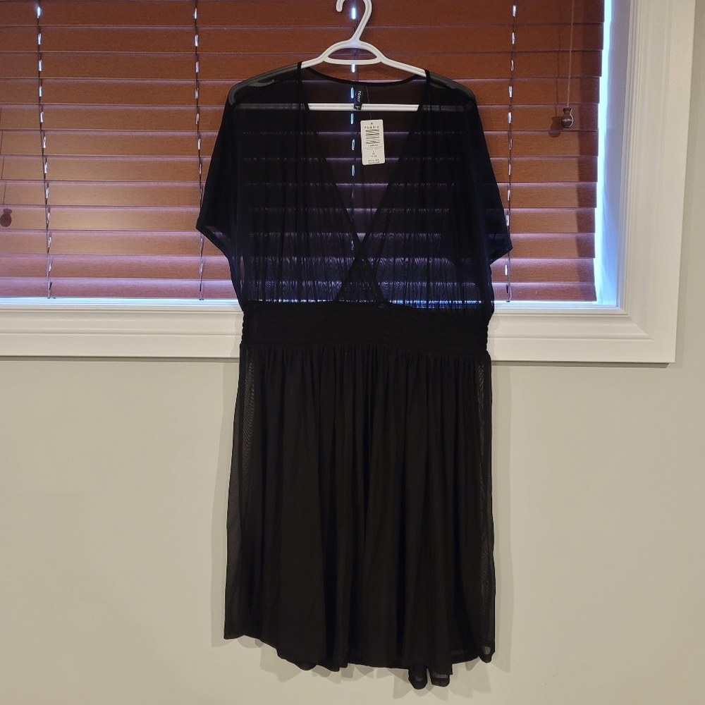 BNWT Torrid Black Mesh Swim Cover Up